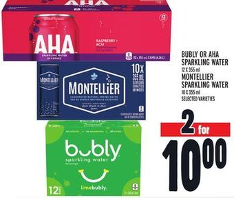 Metro Bubly or aha sparkling water offer