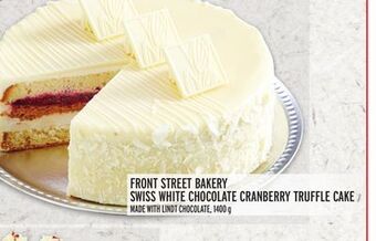 Metro Front street bakery swiss white chocolate cranberry truffle cake offer