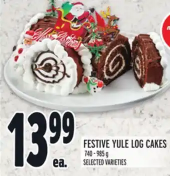 Metro Festive yule log cakes offer