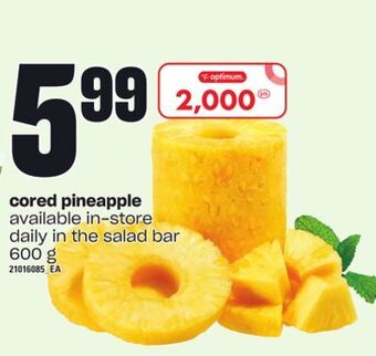 Loblaws Cored pineapple, 600 g offer