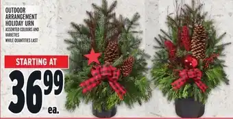 Metro Outdoor arrangement holiday urn offer
