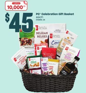 Loblaws Pc® celebration gift basket offer
