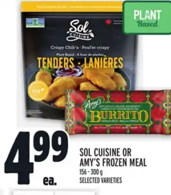 Metro Sol cuisine or amy's frozen meal offer