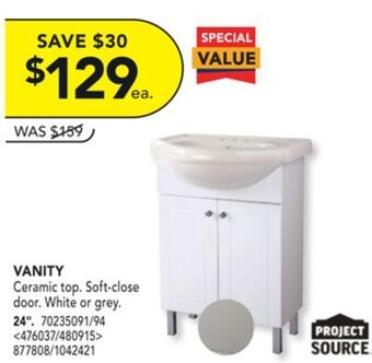 RONA Project source vanity 24" offer