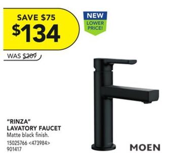 RONA Moen "rinza" lavatory faucet offer