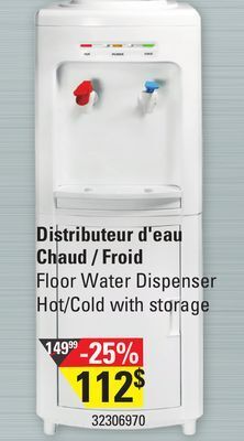 Sushi Shop Floor water dispenser hot/cold with storage offer