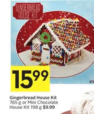 Foodland Gingerbread house kit 765 g or mini chocolate house kit 198 g $9.99 offer