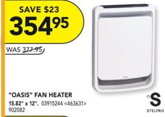RONA Stelpro "oasis" fan heater 15.82" x 12" offer