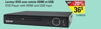 Sushi Shop Borne dvd player with hdmi and usb input offer