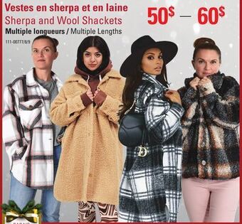 Sushi Shop Sherpa and wool shackets offer