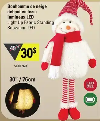 Sushi Shop Light up fabric standing snowman led 30" / 76cm offer