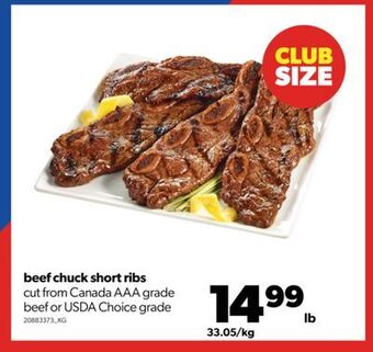 Real Canadian Superstore Beef chuck short ribs offer