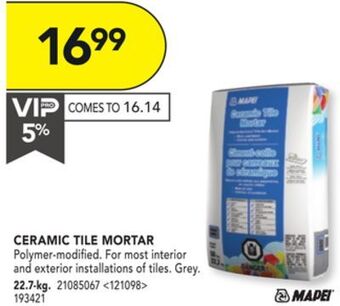 Lowe's Mapei ceramic tile mortar offer