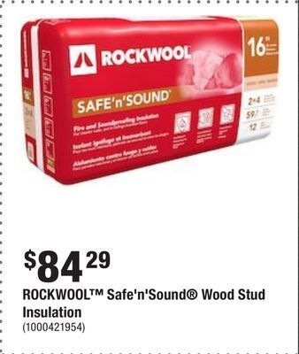 Home Depot Rockwool™ safe'n'sound® wood stud insulation offer