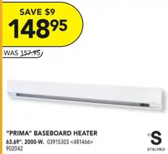 Lowe's Stelpro "prima" baseboard heater, 63.69" offer