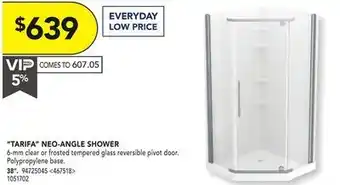 Lowe's "tarifa" neo-angle shower 38" offer