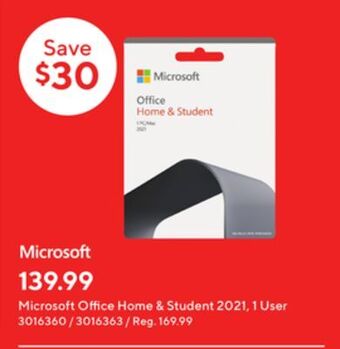 Staples Microsoft office home & student 2021 1 user offer