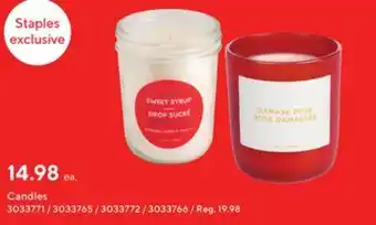 Staples General supply goods + co candle offer