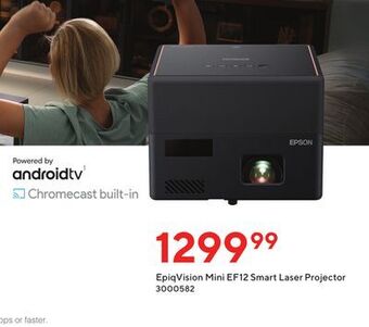 Staples Epson epiqvision mini ef12 smart laser projector offer