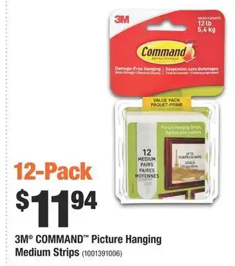 Home Depot 3m® command™ picture hanging medium strips offer
