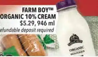 Farm Boy Farm boy™ organic 10% cream offer