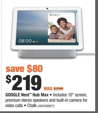 Home Depot Google nest™ hub max offer