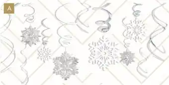 Party City Snowflake swirl hanging decorations, 12-pc offer