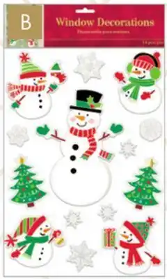 Party City Christmas snowman stickers, 14-pc offer