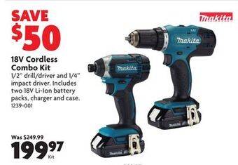 Home Hardware 18v cordless combo kit offer