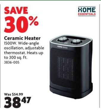 Home Hardware Ceramic heater offer