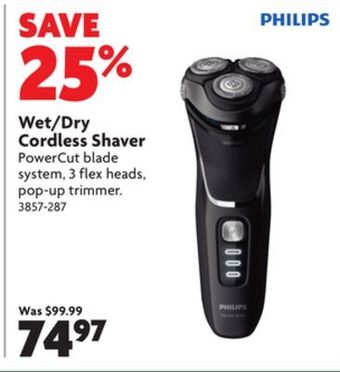 Home Hardware Wet/dry cordless shaver offer