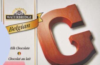 Giant Tiger Waterbridge chocolate initials offer