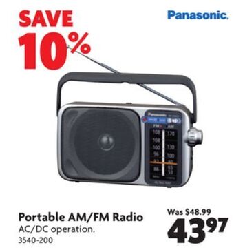 Home Hardware Portable am/fm radio offer