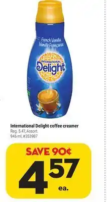 Giant Tiger International delight coffee creamer offer