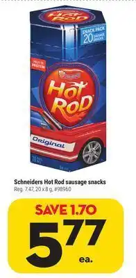 Giant Tiger Schneiders hot rod sausage snacks offer