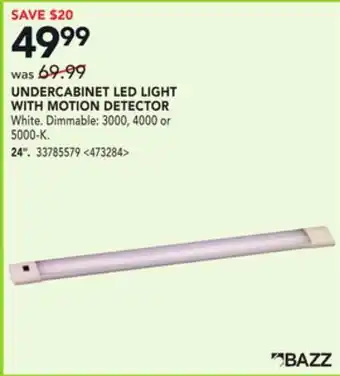 RONA Bazz undercabinet led light with motion detector 24" offer