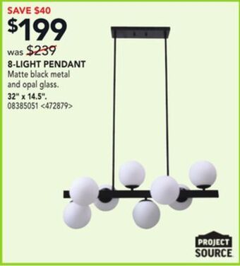 RONA Project source 8-light pendant, 32" x 14.5" offer