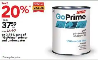 RONA Sico 3.78-l cans of "goprime" primer and undercoater offer