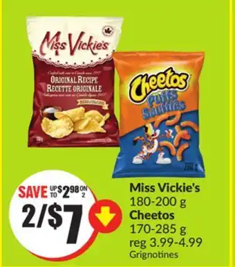 FreshCo Miss vickie's 180-200 g cheetos 170-285 g offer