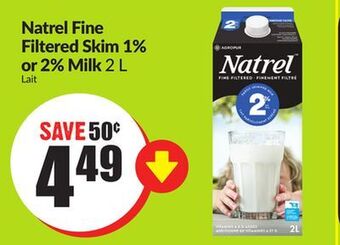 FreshCo Natrel fine filtered skim 1% or 2% milk 2 l offer