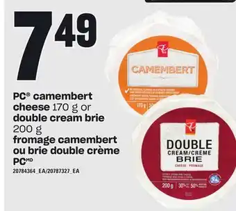 Valu-mart Fromage camembert 170 g ou brie double crème pc, 200 g offer