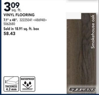 RONA Ezplank vinyl flooring 7.1" x 48" offer