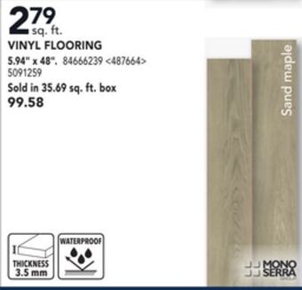 RONA Mono serra vinyl flooring 5.94" x 48" offer