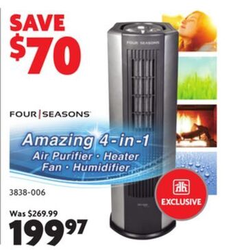 Home Hardware 4-in-1 air purifier, heater fan, humidifier offer