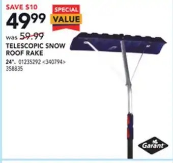 RONA Garant telescopic snow roof rake 24" offer