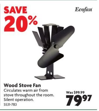 Home Hardware Wood stove fan offer