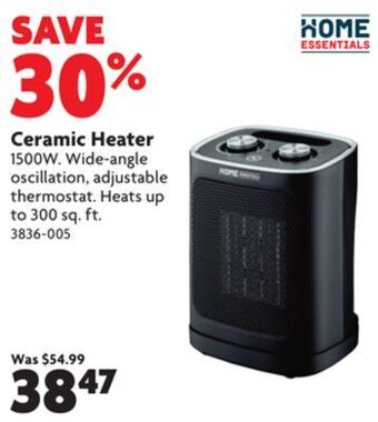 Home Hardware Ceramic heater offer