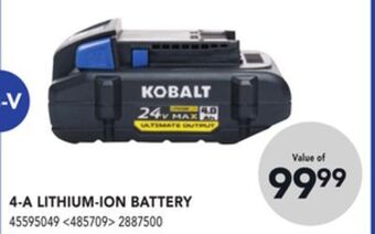 RONA Kobalt 4-a lithium-ion battery offer