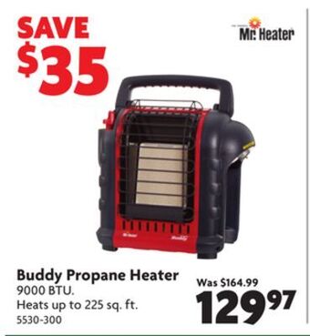 Home Hardware Buddy propane heater offer