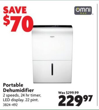 Home Hardware Portable dehumidifier offer